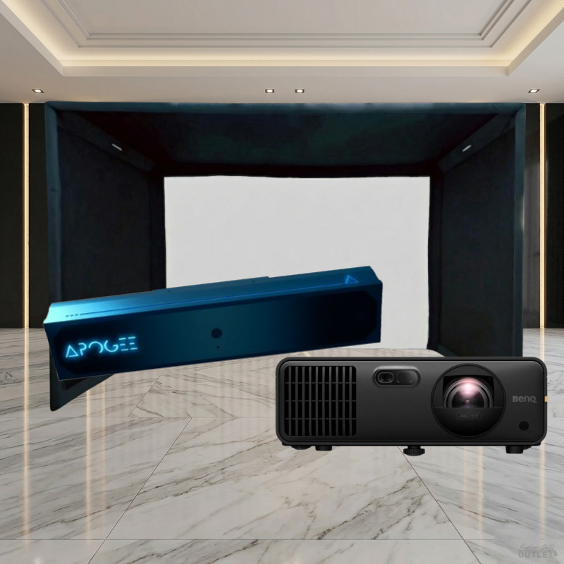 TruGolf APOGEE Launch Monitor Projector SIGPRO Commercial Golf Simulator Enclosure Package