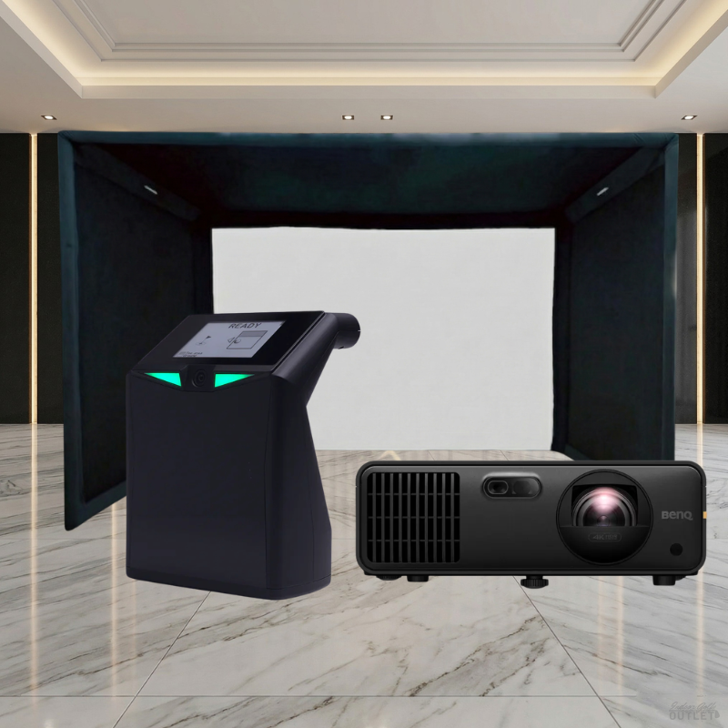 TruGolf LaunchBox Launch Monitor Projector SIGPRO Commercial Golf Simulator Enclosure Package