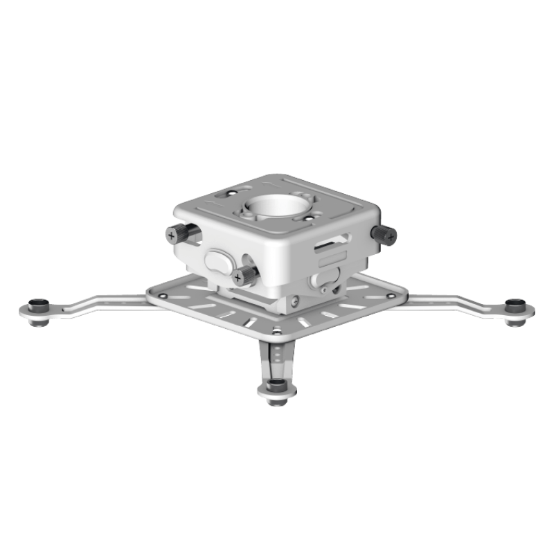 Projector Ceiling Flush Mount in white finish side view.
