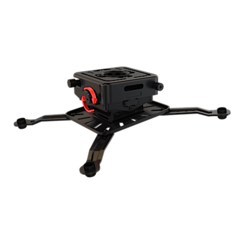 Universal Projector Mount with Addition Extenders showing rotation side view.