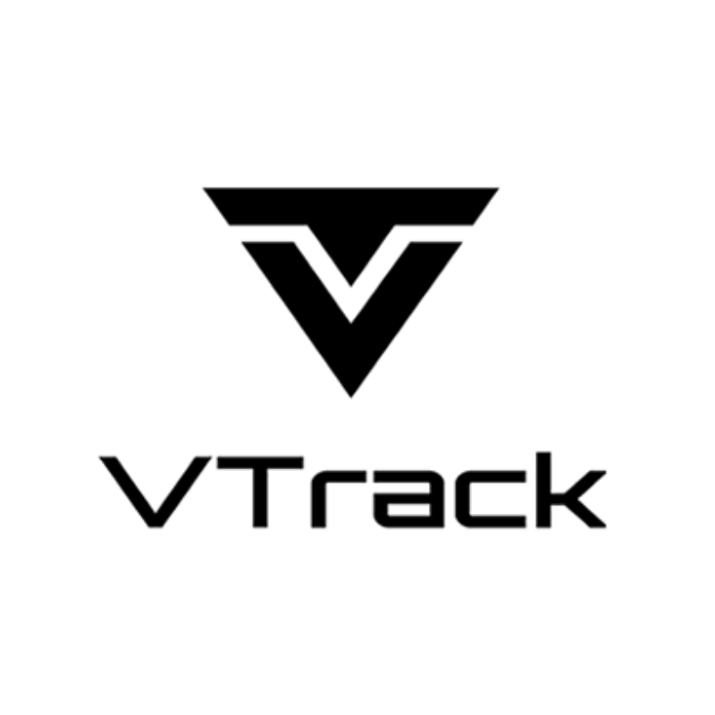 VTrack black logo.
