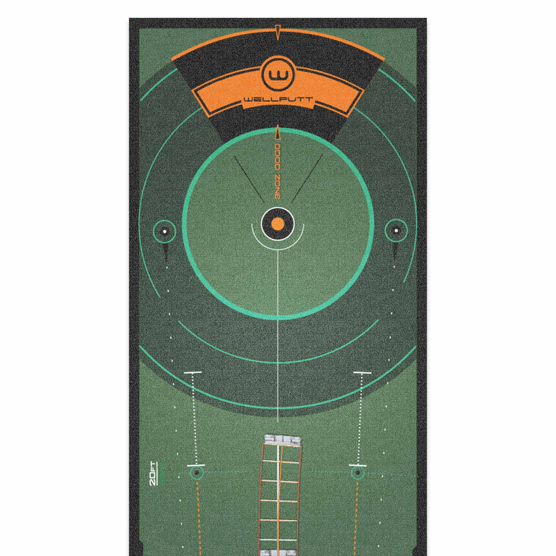 Closeup of the concentric distance rings on the 26ft mat.
