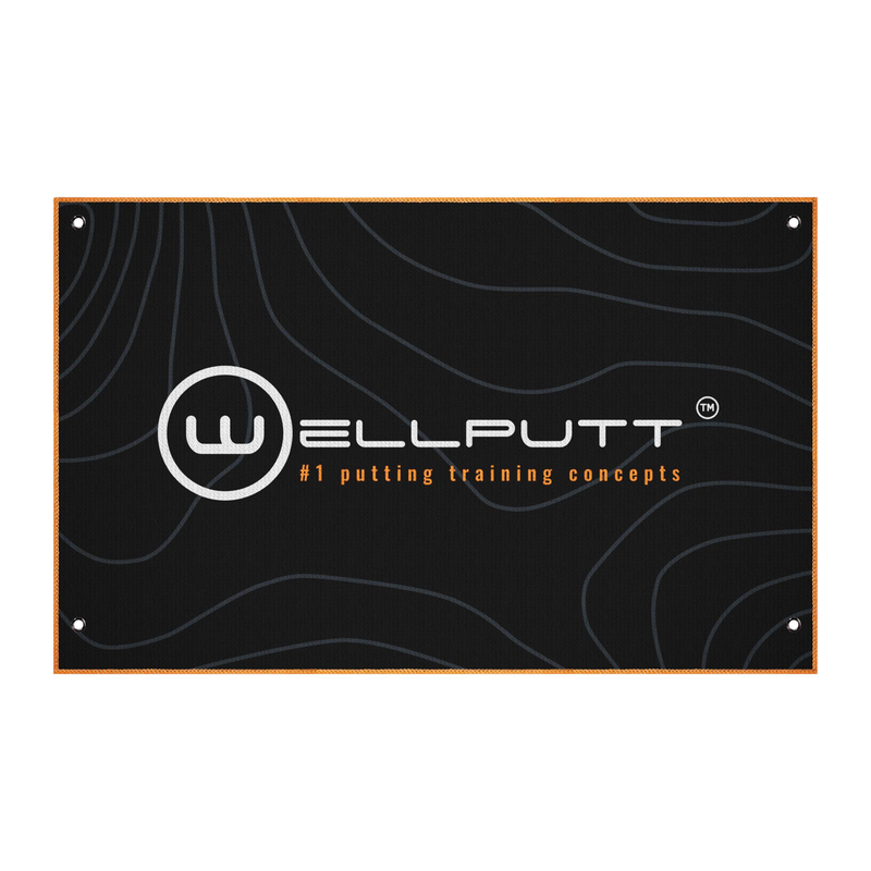 Welltowel reverse side with Wellputt logo.