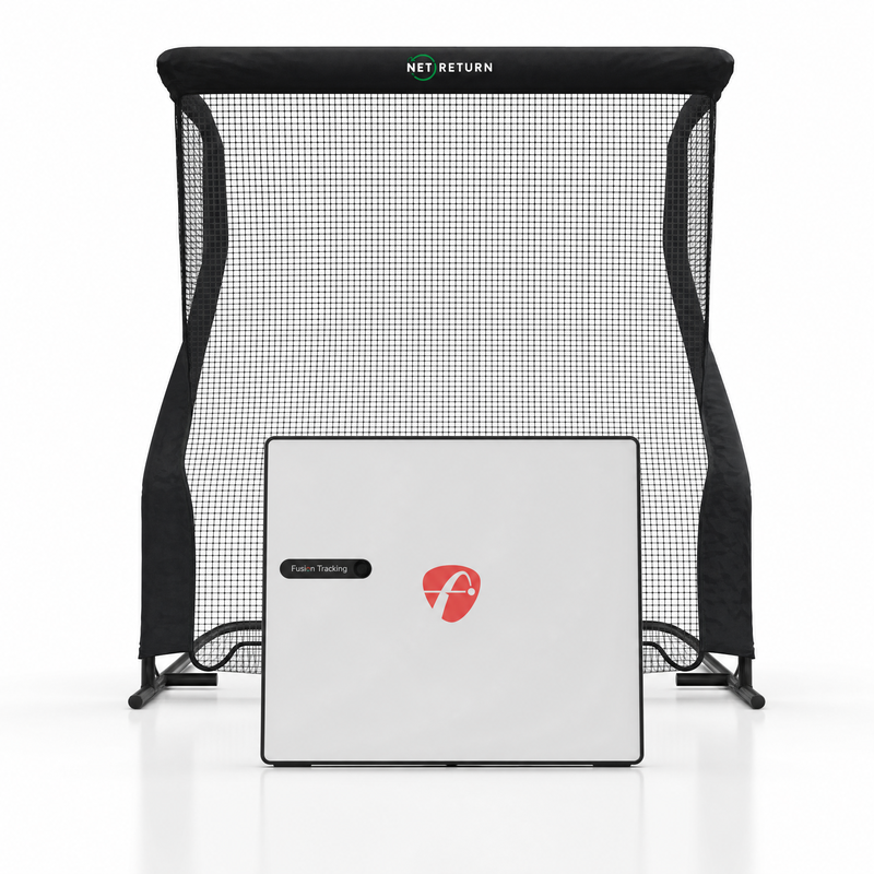 FlightScope X3C launch monitor with Net Return golf net golf simulator package