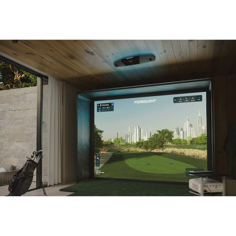 Foresight Sports Falcon Launch Monitor in a golf simulator